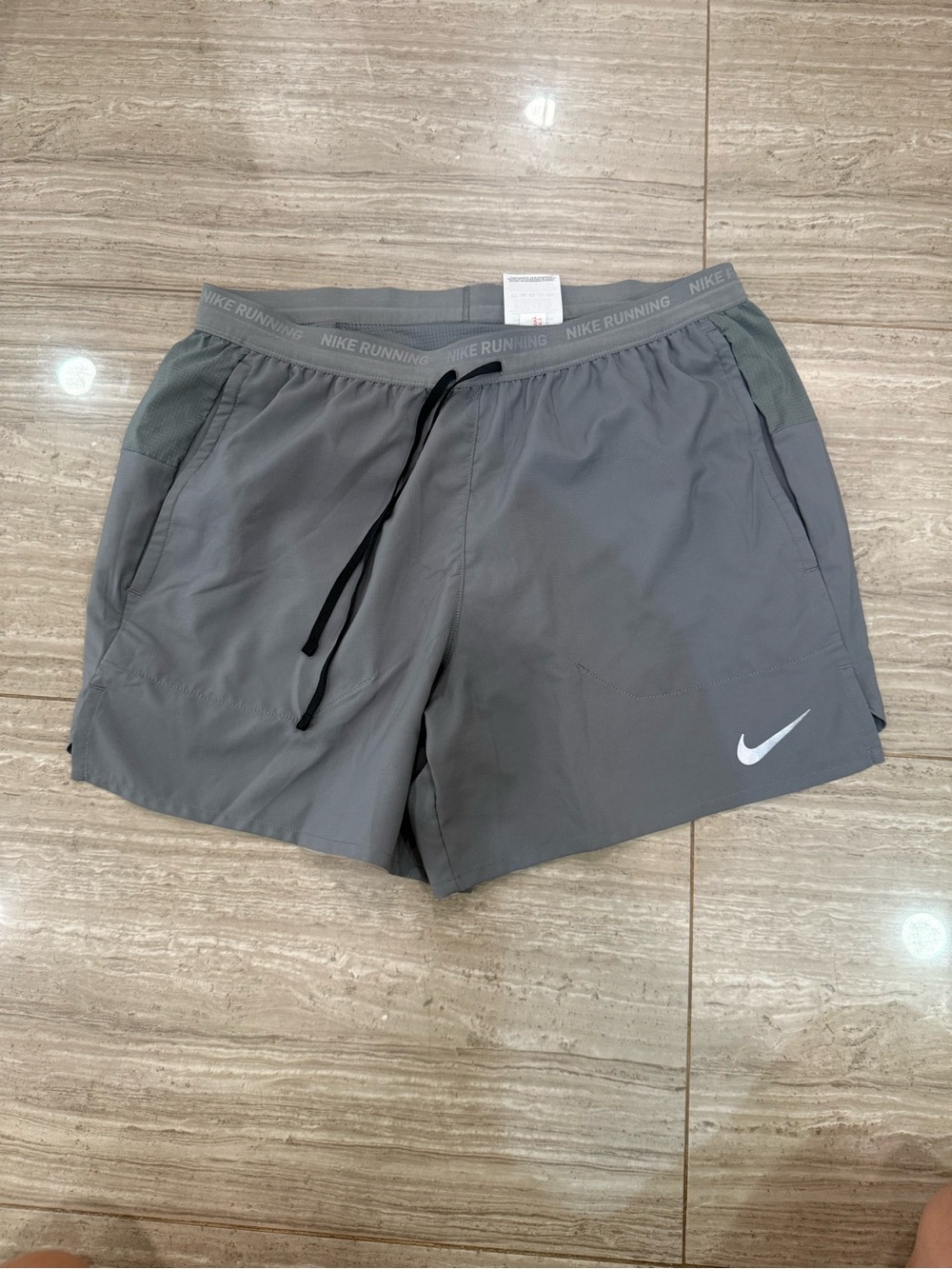 Nike Men's Gray Athletic Running dri fit stride shorts